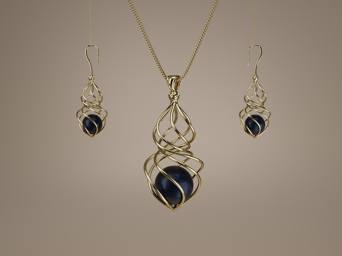 Product 3D Rendering. Custom Jewellery Design.